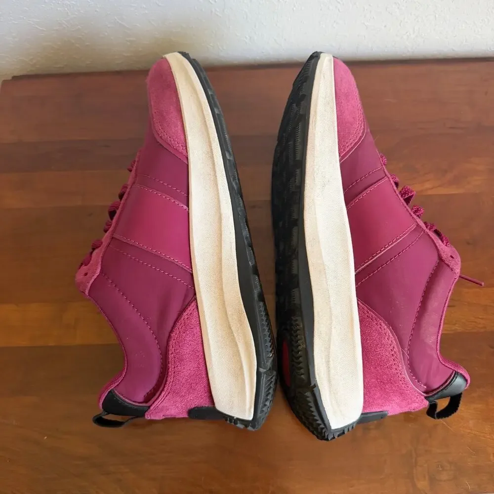 FitFlop FMode Flow Magenta Fabric Suede Leather Platform Trainer Sneaker Women 8